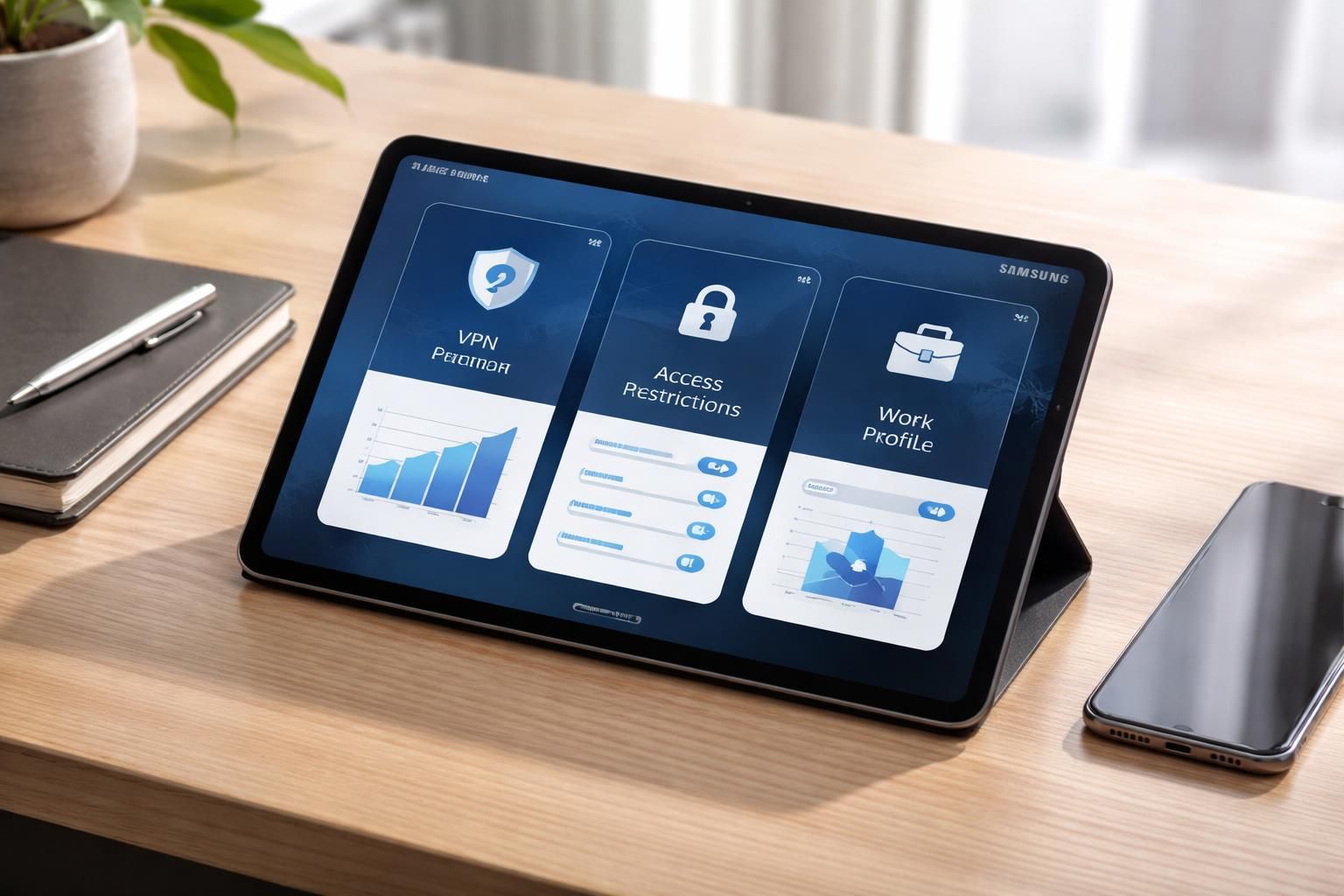 découvrez comment optimiser la sécurité mobile sur tablette samsung grâce aux vpn, aux restrictions d'accès et aux profils professionnels pour une utilisation sécurisée et efficace.