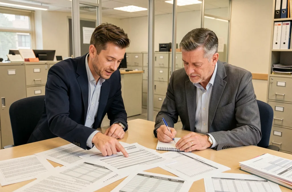 Deux experts-comptables du cabinet B2A collaborant sur des dossiers comptables généralistes en Isère
