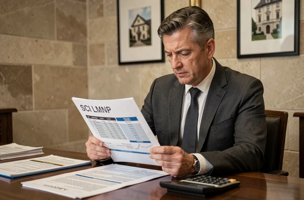 Expert-comptable du Cabinet Chekhar analysant un dossier LMNP et SCI pour une optimisation patrimoniale